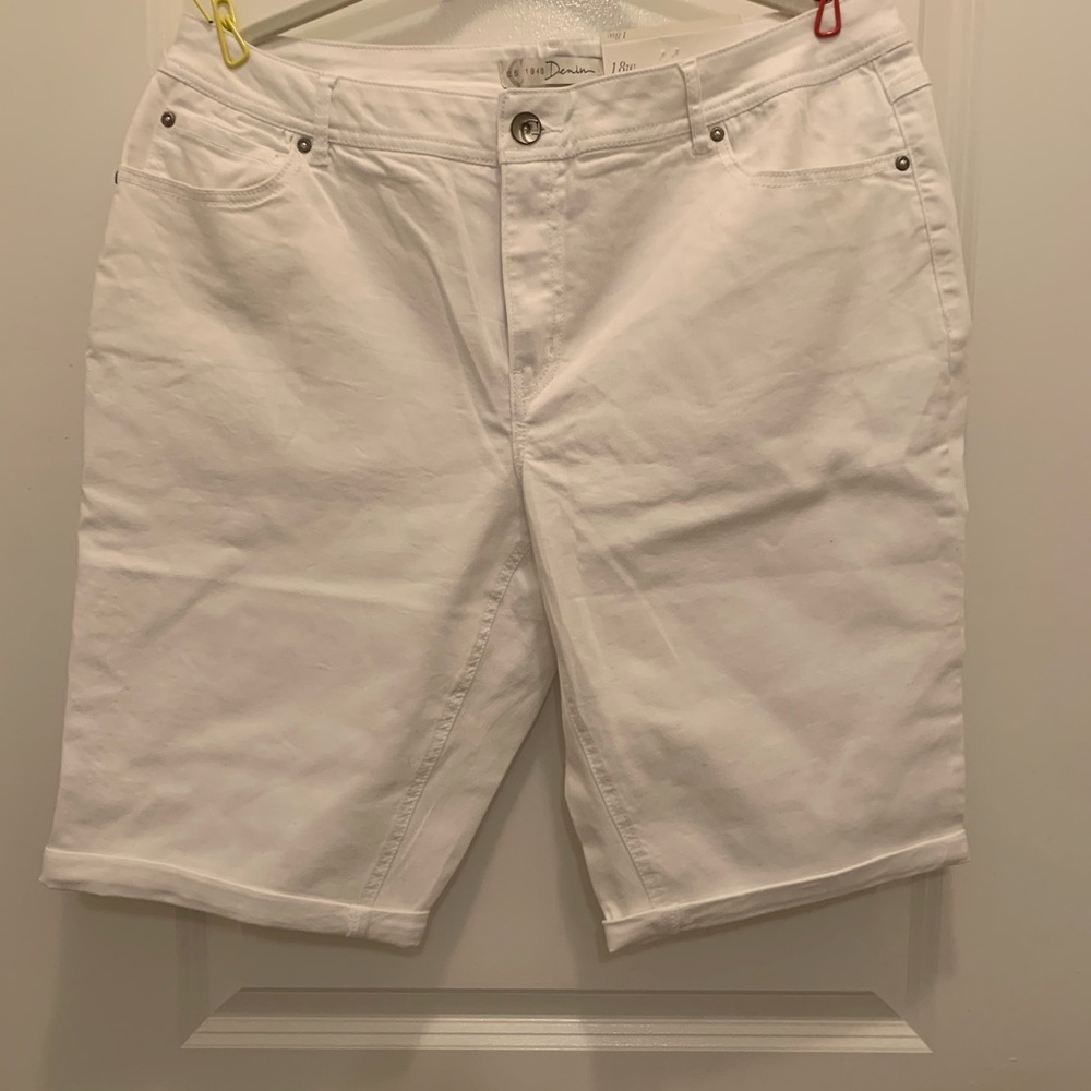 Cato white denim shorts